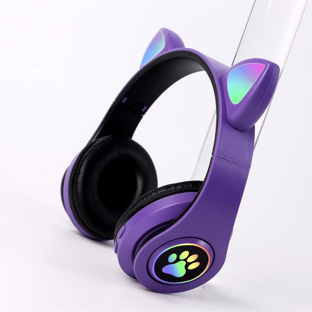 AUDIFONOS BLUETOOTH CON DISEÑO DE GATO B39