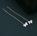 ARETES DE LAZO MARIPOSA DE PLATA(PLATA DE 925)