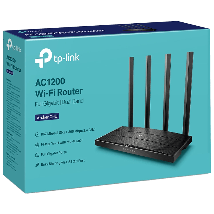 [TPL-ARCHER-C6U] TP-LINK ROUTER WIFI ONEMESH AC1200 GIGABIT ARCHER C6U