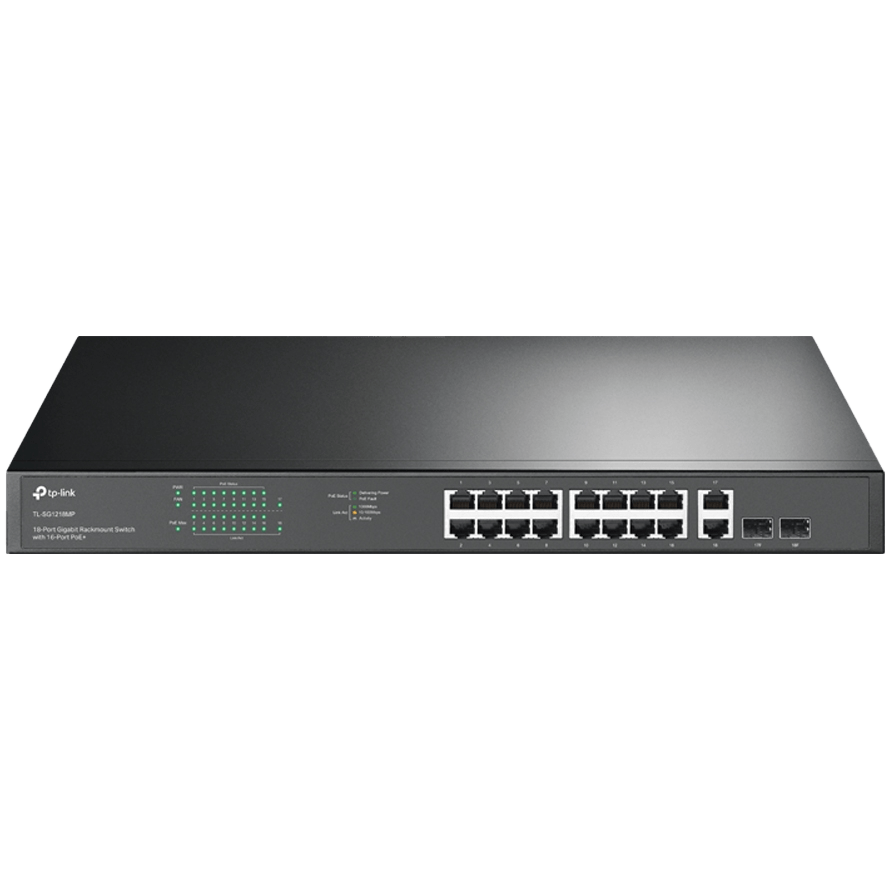 [TPL-SG1218MP] TP-LINK SWITCH POE GIGABIT 18 PUERTOS (16 POE) TL-SG1218MP