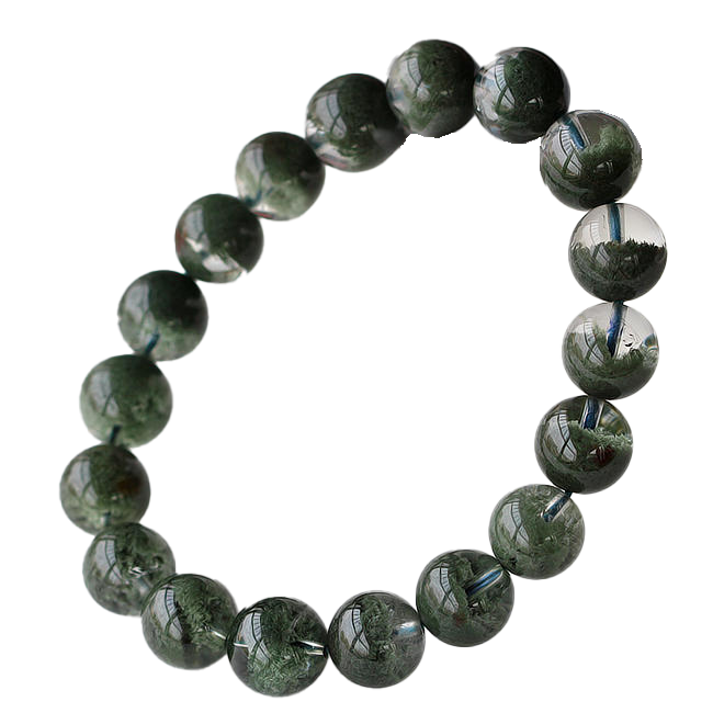 [FANTASMA-VERDE] PULSERA DE CRISTAL DE FANTASMA VERDE NATURAL WEST