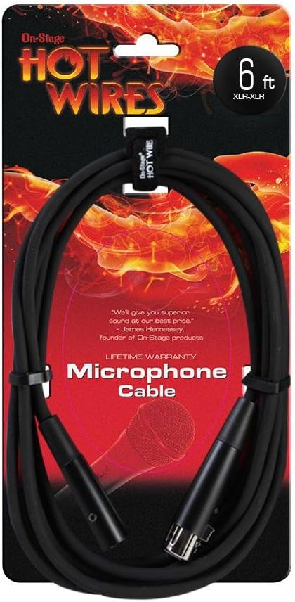 [XLR-6FT] CABLE DE MICROFONO XLR PARA EL ESCENARIO, 6 PIES