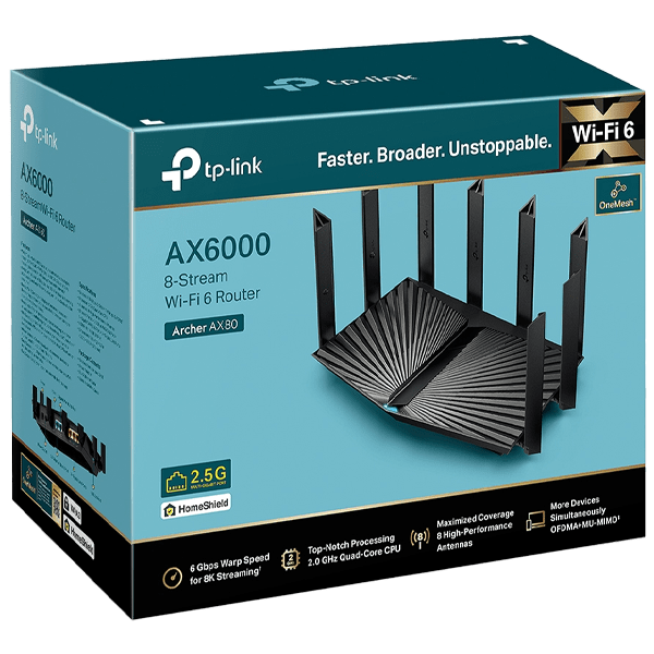 [TPL-ARCHER-AX80] TP-LINK ROUTER WIFI 6 AX6000 ARCHER AX80