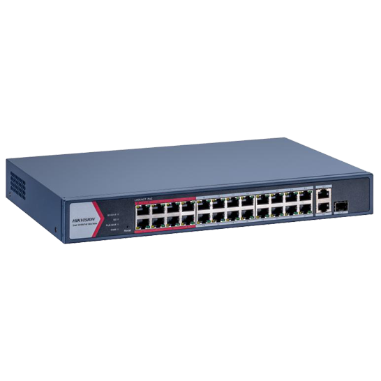 [DS-3E1326P-EI/M] HIKVISION SWITCH POE -24 PUERTOS POE 10/100 / 2 PUERTOS GIGABIT COMBO 1 SFP 230W DS-3E1326P-EI/M