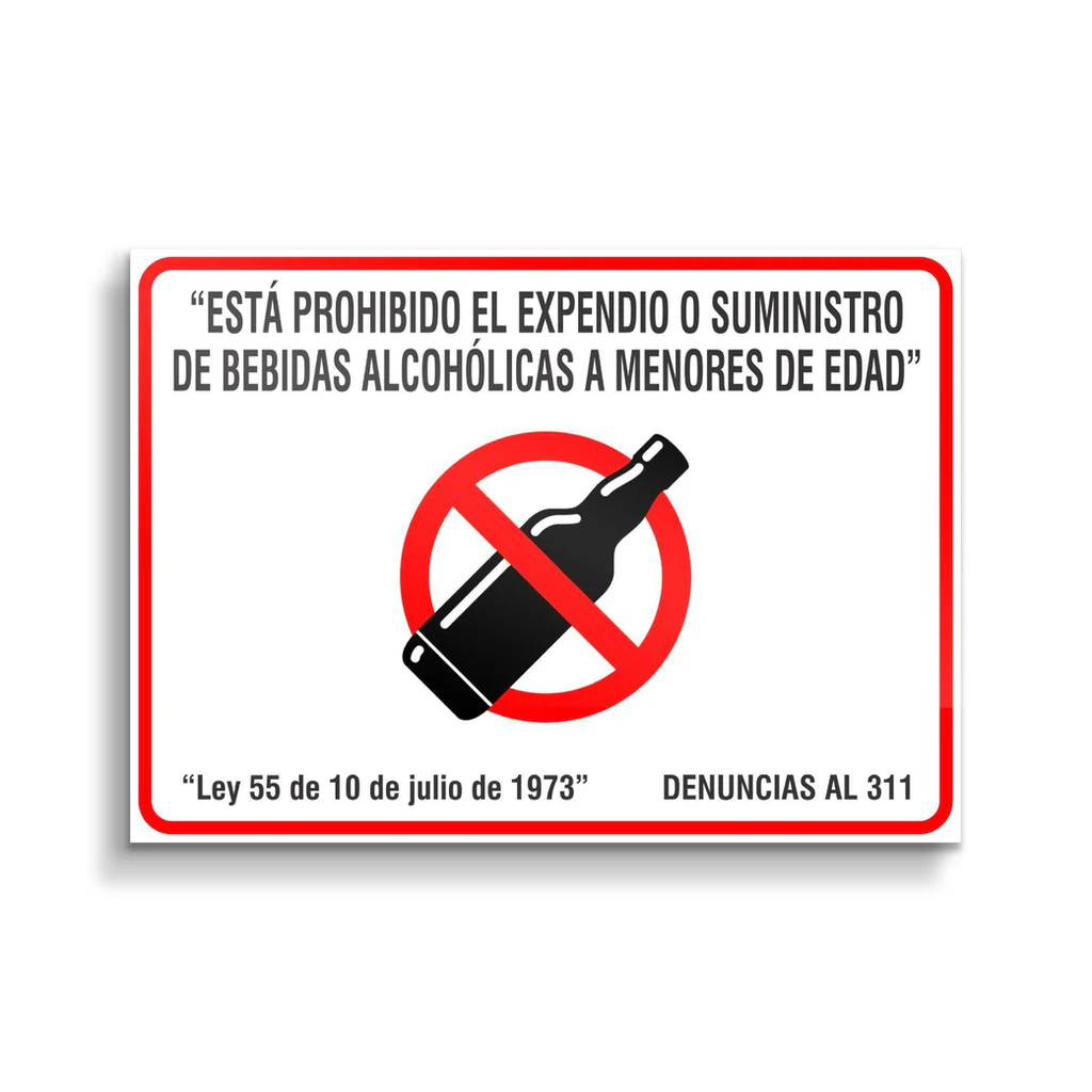 [STICKER-ADVER] LETRERO PROHIBIDO EXPENDIO DE BEBIDAS ALCOHOLICAS