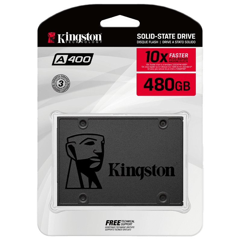 [SA400S37/480G] KINGSTON A400 - DISCO DURO SSD SATA 480GB 2.5"