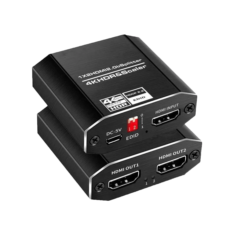 [HDMI1X2-HS20C] SPLITTER HDMI 2.0b 1X2 4K HDR ZY-HS20C