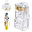 CONECTOR RJ45 PASS-THROUGH CAT.6 100PCS