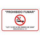 LETRERO PROHIBIDO FUMAR